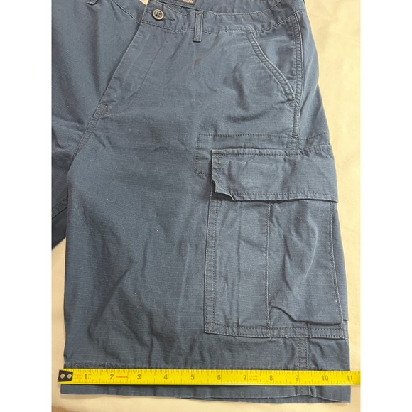 Levi Strauss & Co Cargo Shorts Men 34 Blue Ripstop Cotton Casual Utility C14 - Picture 8 of 16